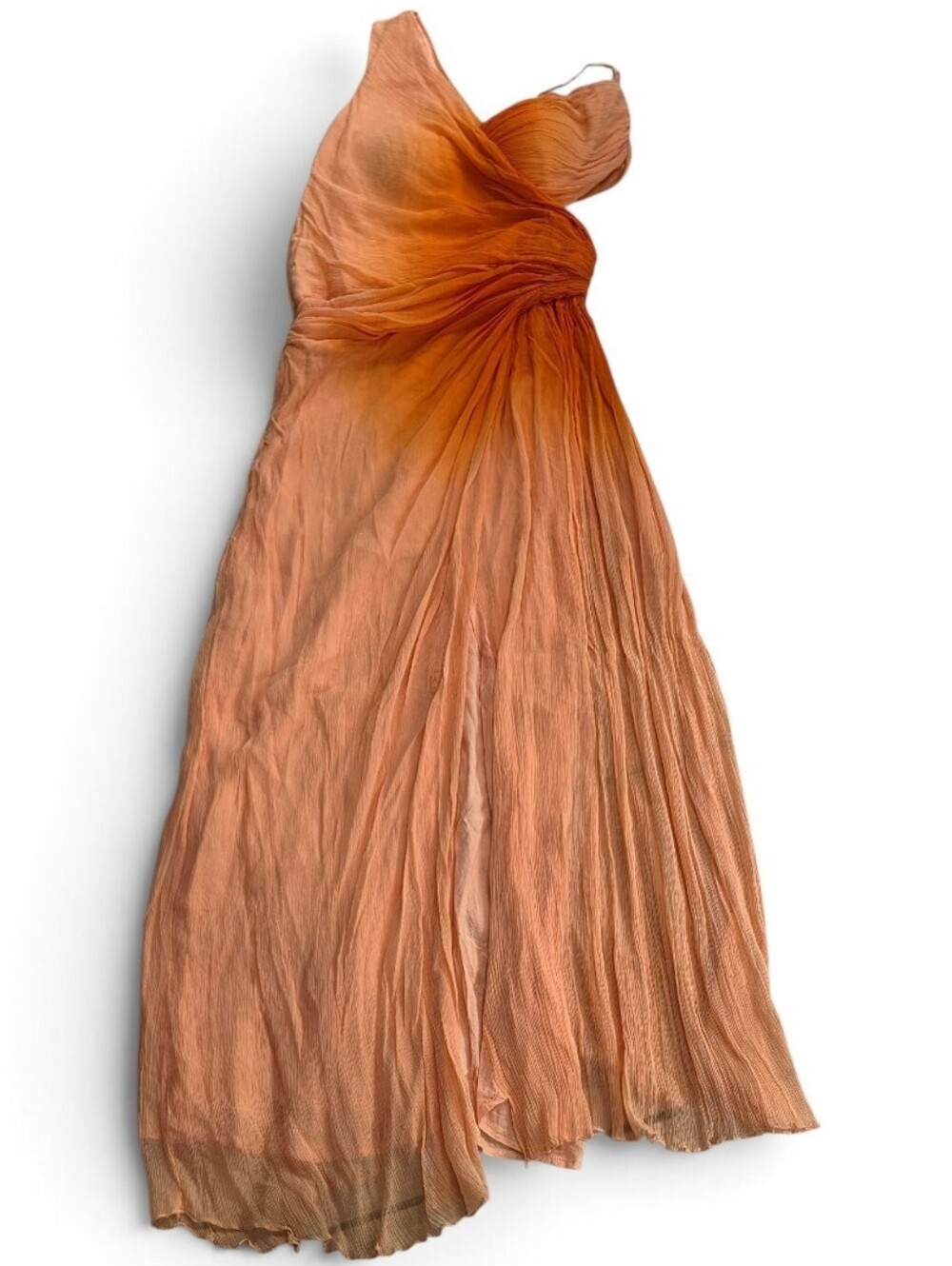 NwOT Swaan Plumeria Ombre Orange Floor-Length Gown Maxi Dress Size XL - Picture 6 of 10